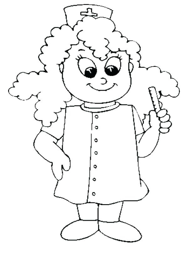 Nurse Hat Coloring Pages At Free Printable Colorings