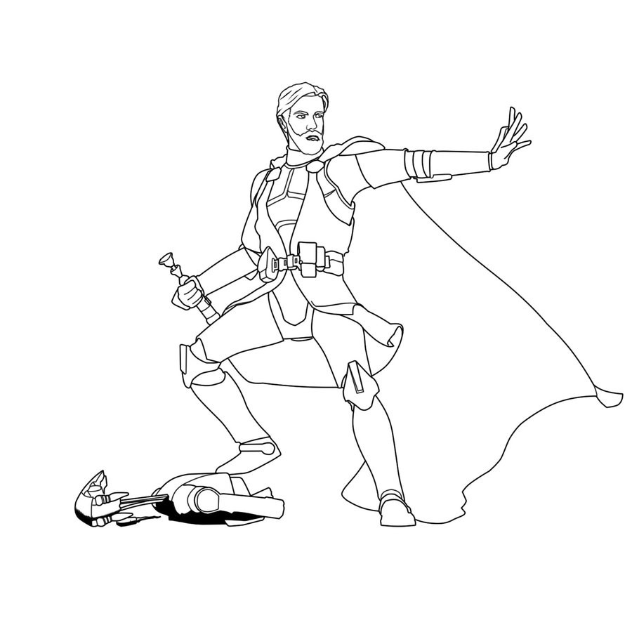 Obi Wan Coloring Page At Getcolorings Free Printable Colorings