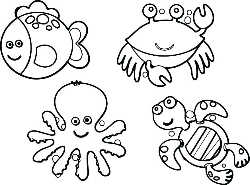 Ocean Animals Coloring Pages For Preschool at GetColorings.com | Free