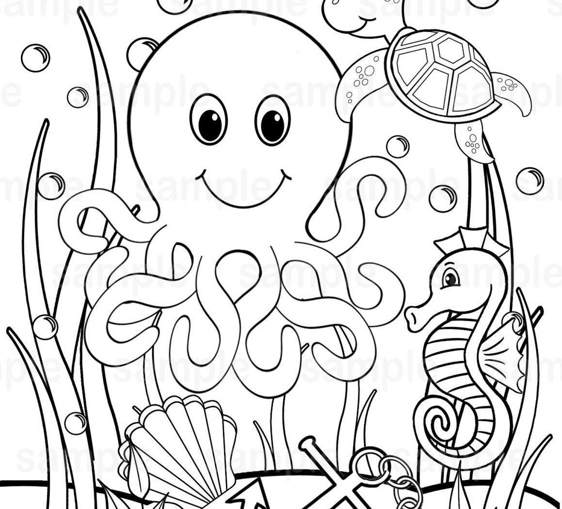 Under The Sea Coloring Pages For Toddlers / Under the Sea Coloring Page