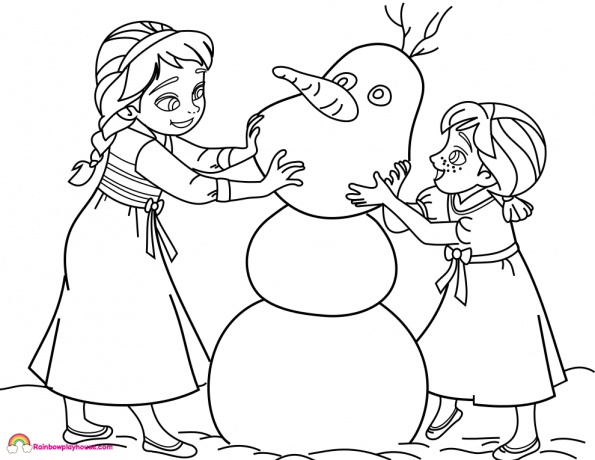 Olaf And Elsa Coloring Pages At Getcolorings Com Free Printable