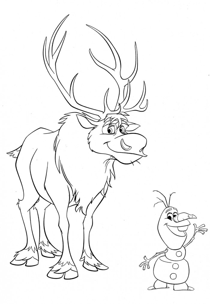 sven from frozen coloring pages