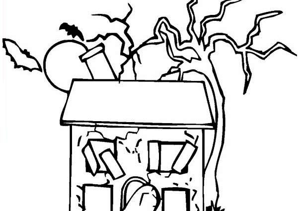 Old House Coloring Page at GetColorings.com | Free printable colorings