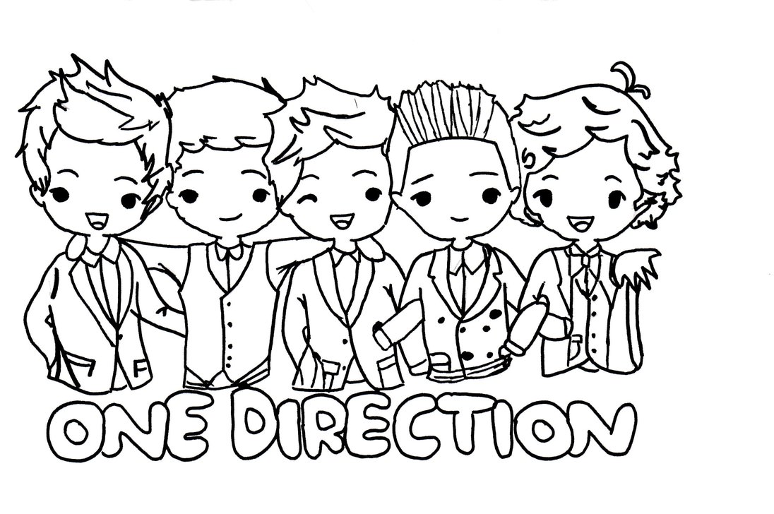 One Direction Cartoon Coloring Pages At Free 7309