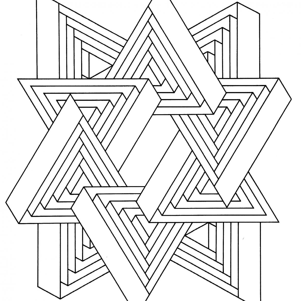 Optical Illusion Coloring Pages For Adults at Free