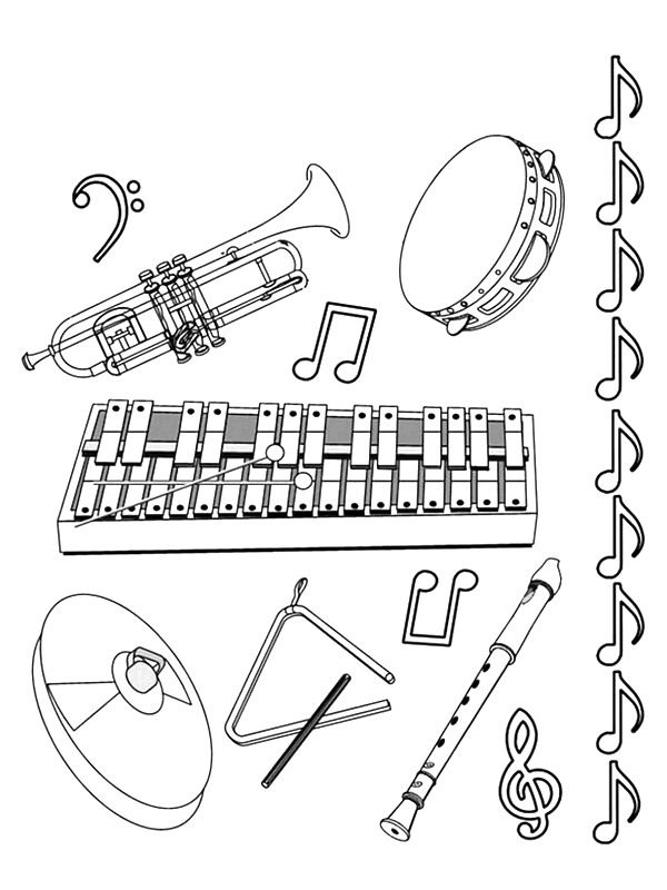 orchestra coloring page at getcolorings  free