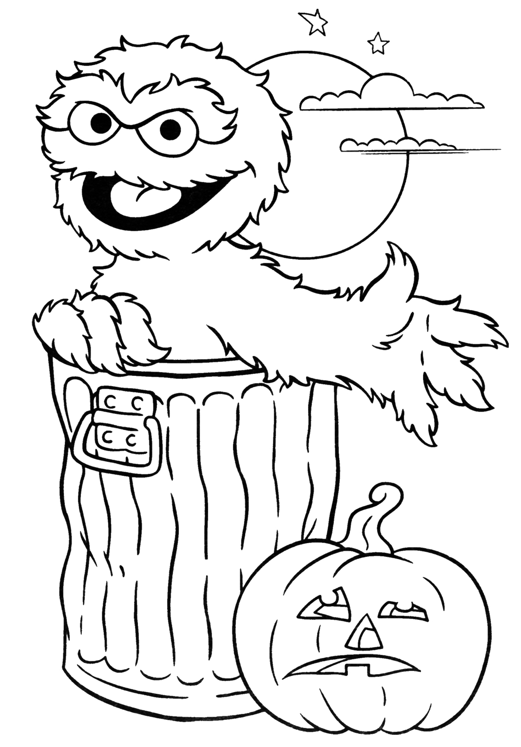 Oscar The Grouch Coloring Page at GetColorings.com | Free printable