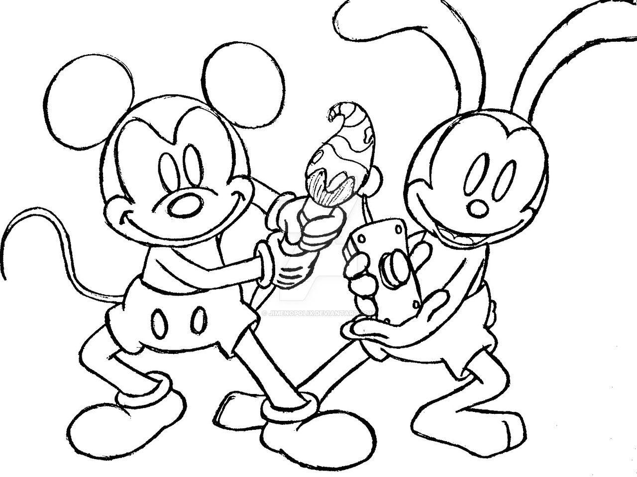 Oswald The Lucky Rabbit Coloring Pages at GetColorings.com | Free