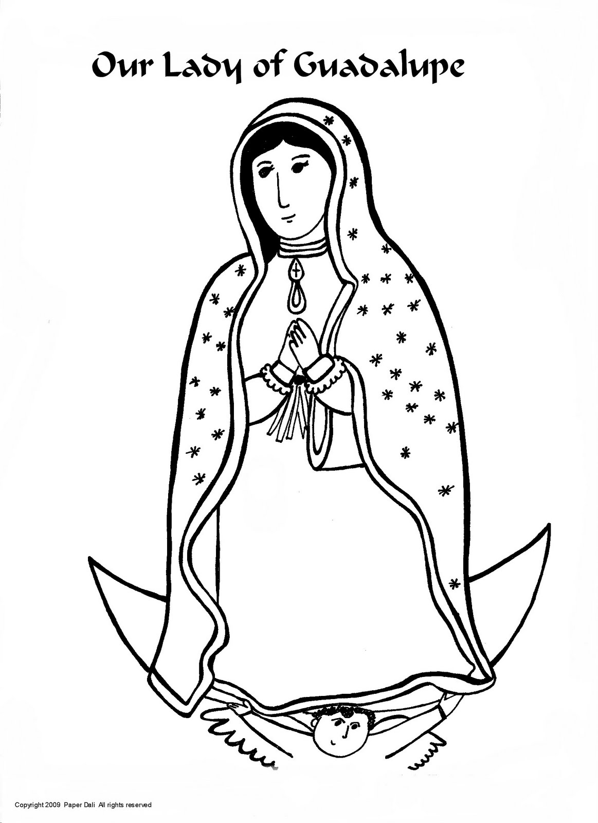 Our Lady Of Guadalupe Coloring Page At Getcolorings Com Free