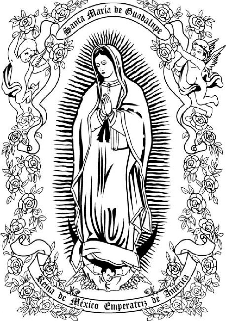 Our Lady Of Guadalupe Coloring Page at Free