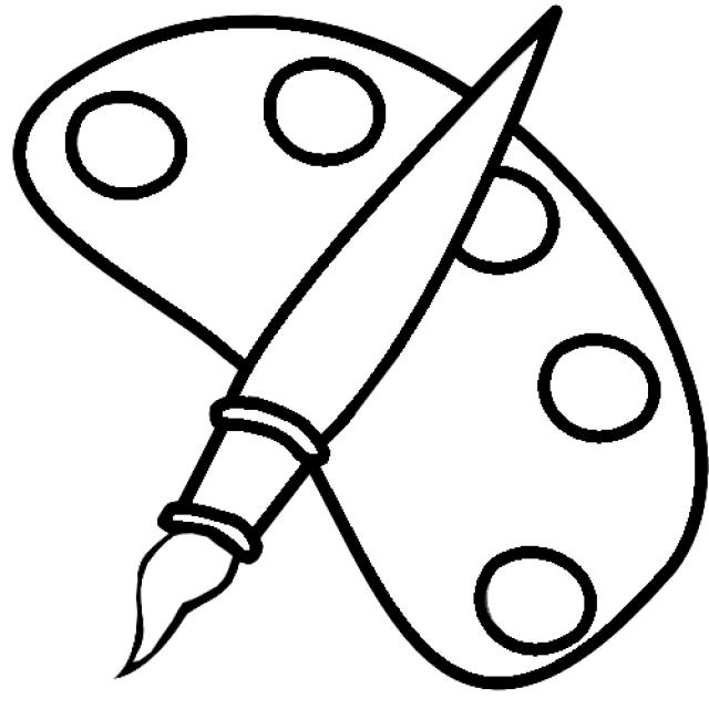 Paint Brushes Coloring Pages at Free printable