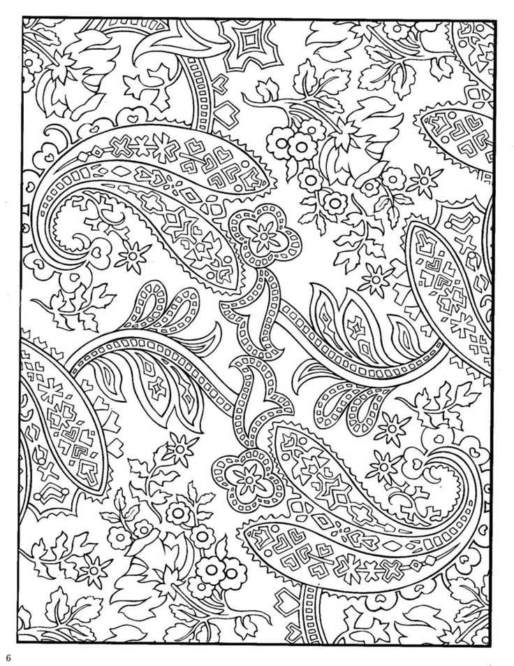 Paisley Pattern Coloring Pages at Free printable