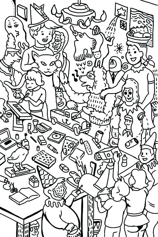 Pajama Party Coloring Pages at GetColorings.com | Free printable