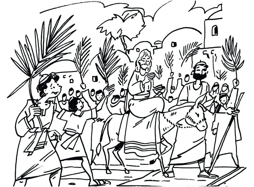 Palm Sunday Coloring Page at GetColorings.com