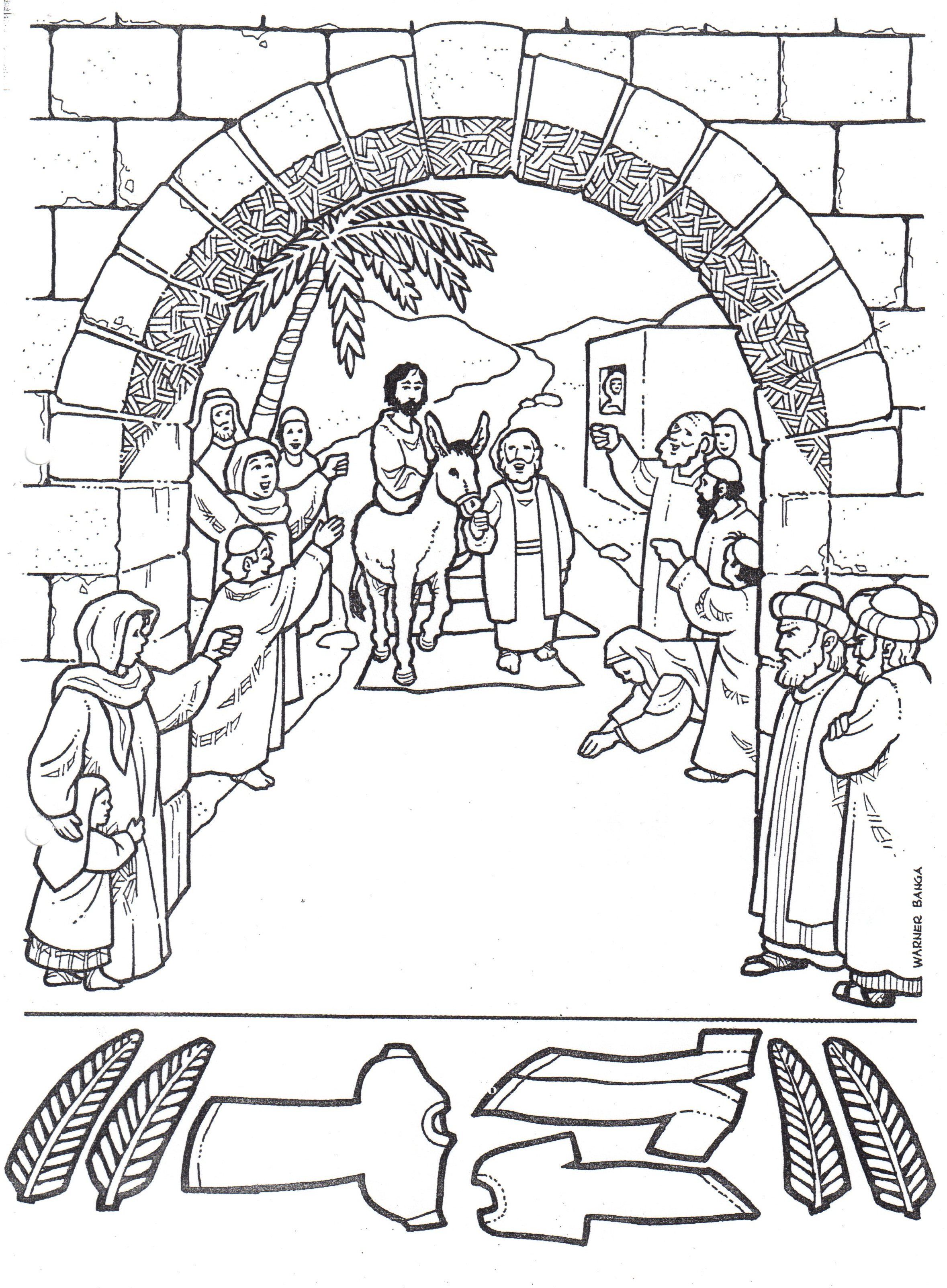 Palm Sunday Coloring Pages For Preschoolers at Free