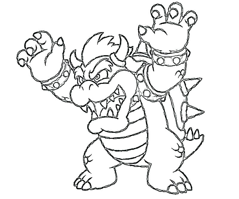 Paper Bowser Coloring Pages at GetColorings.com | Free printable