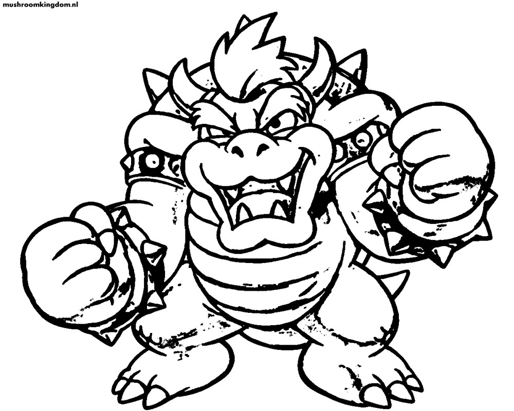 Paper Bowser Coloring Pages At GetColorings Free Printable 