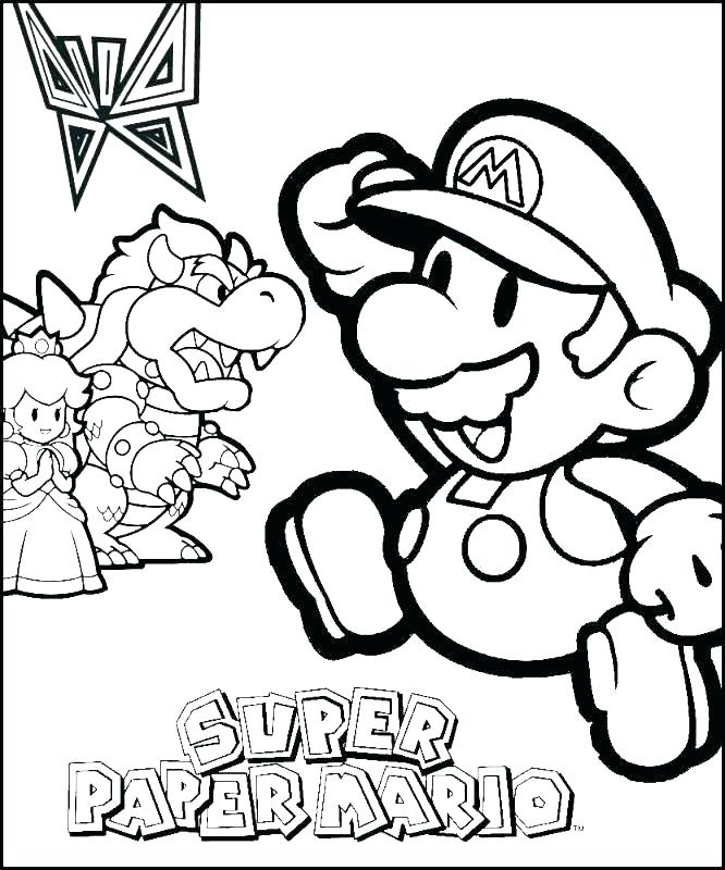 Paper Mario Coloring Pages To Print at Free