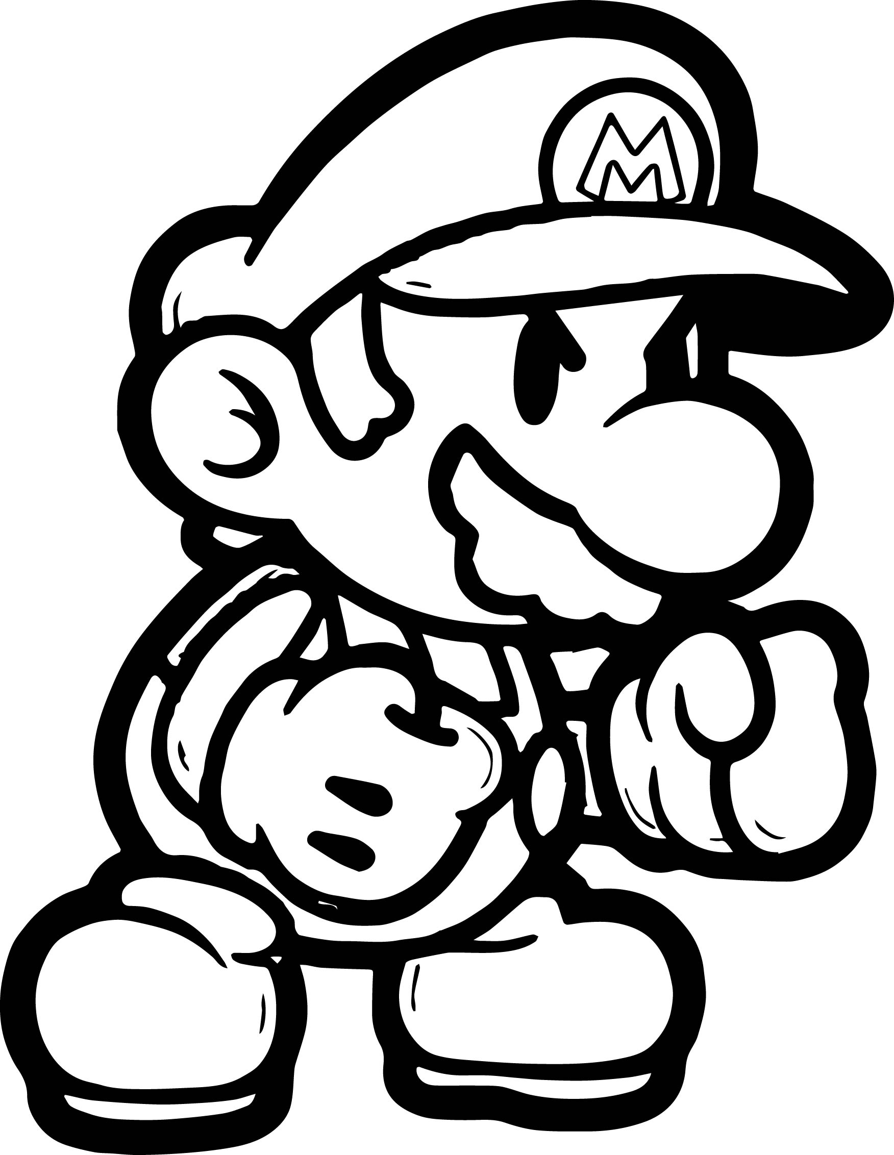 Paper Mario Coloring Pages To Print at
