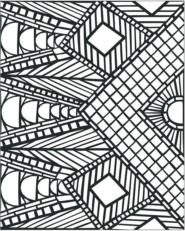 Pattern Coloring Pages Kindergarten at Free