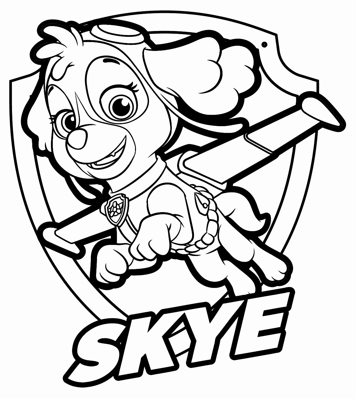 paw patrol coloring pages sky at getcolorings  free