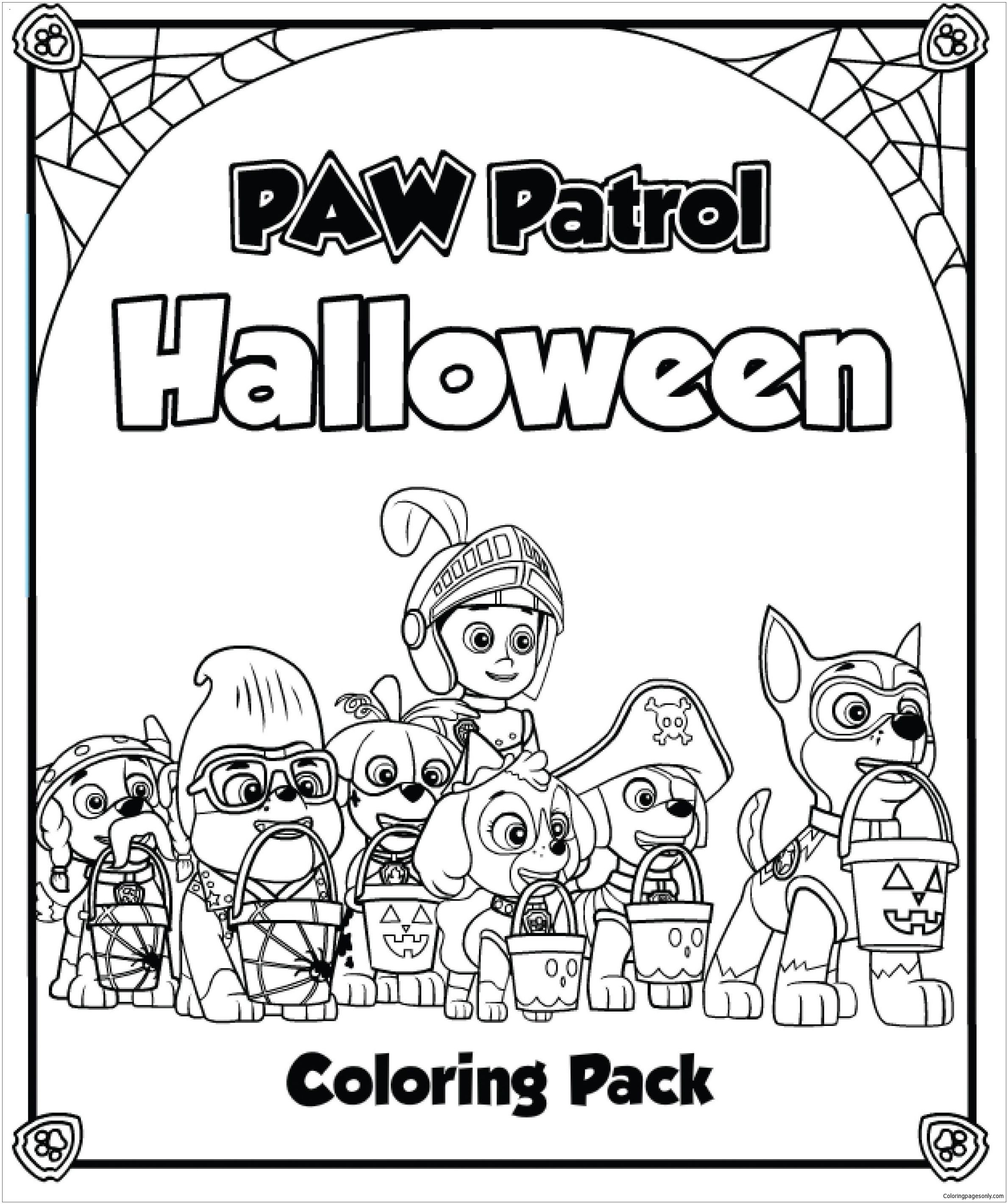 paw patrol halloween coloring pages at getcolorings