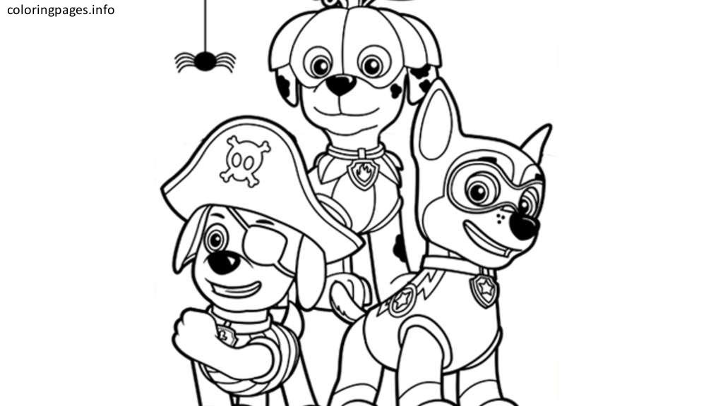 Paw Patrol Halloween Coloring Pages At GetColoringscom | Free