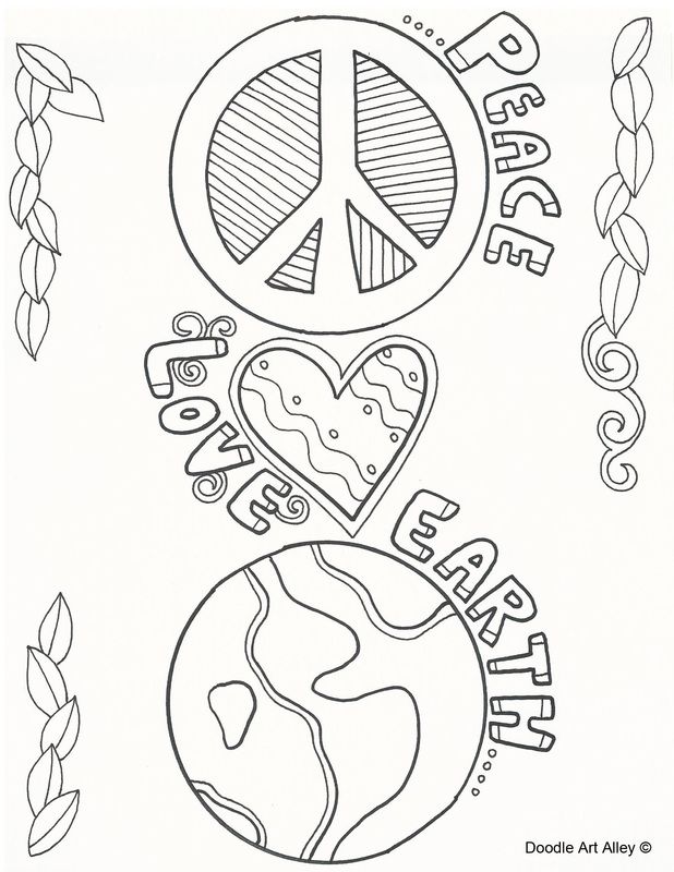 Peace Sign Coloring Pages For Adults At GetColorings Free 