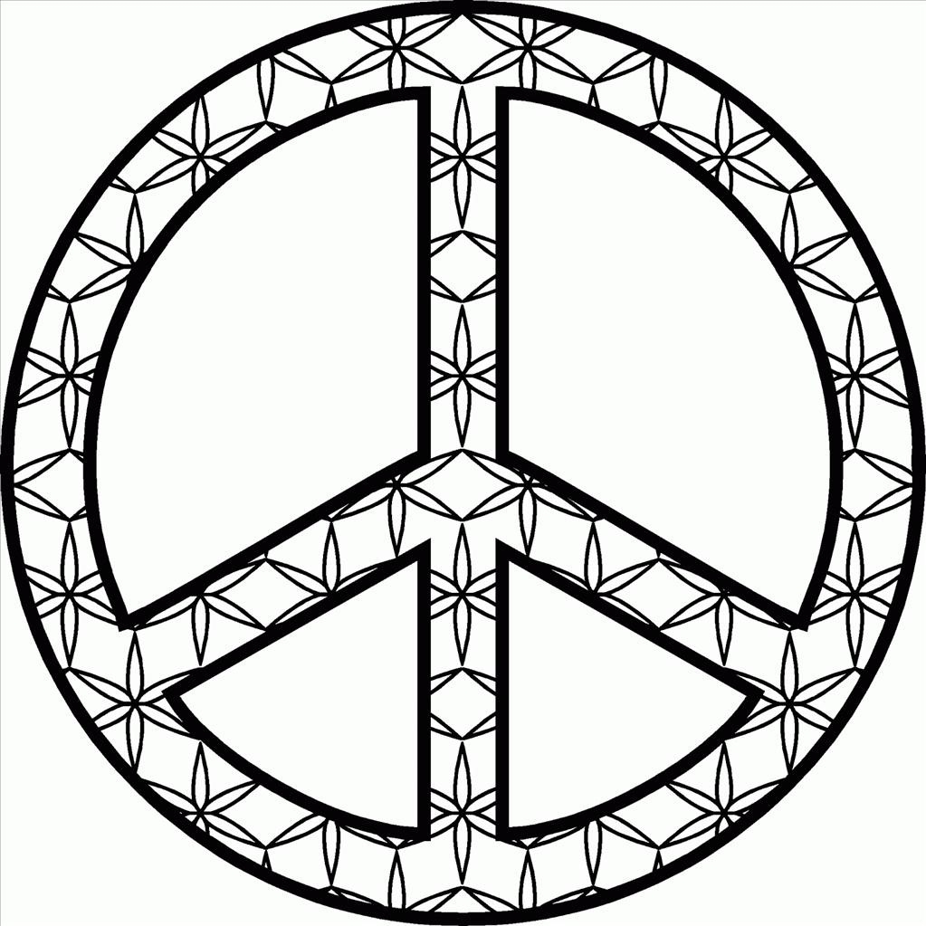 Peace Sign Coloring Pages For Adults At GetColorings Free 