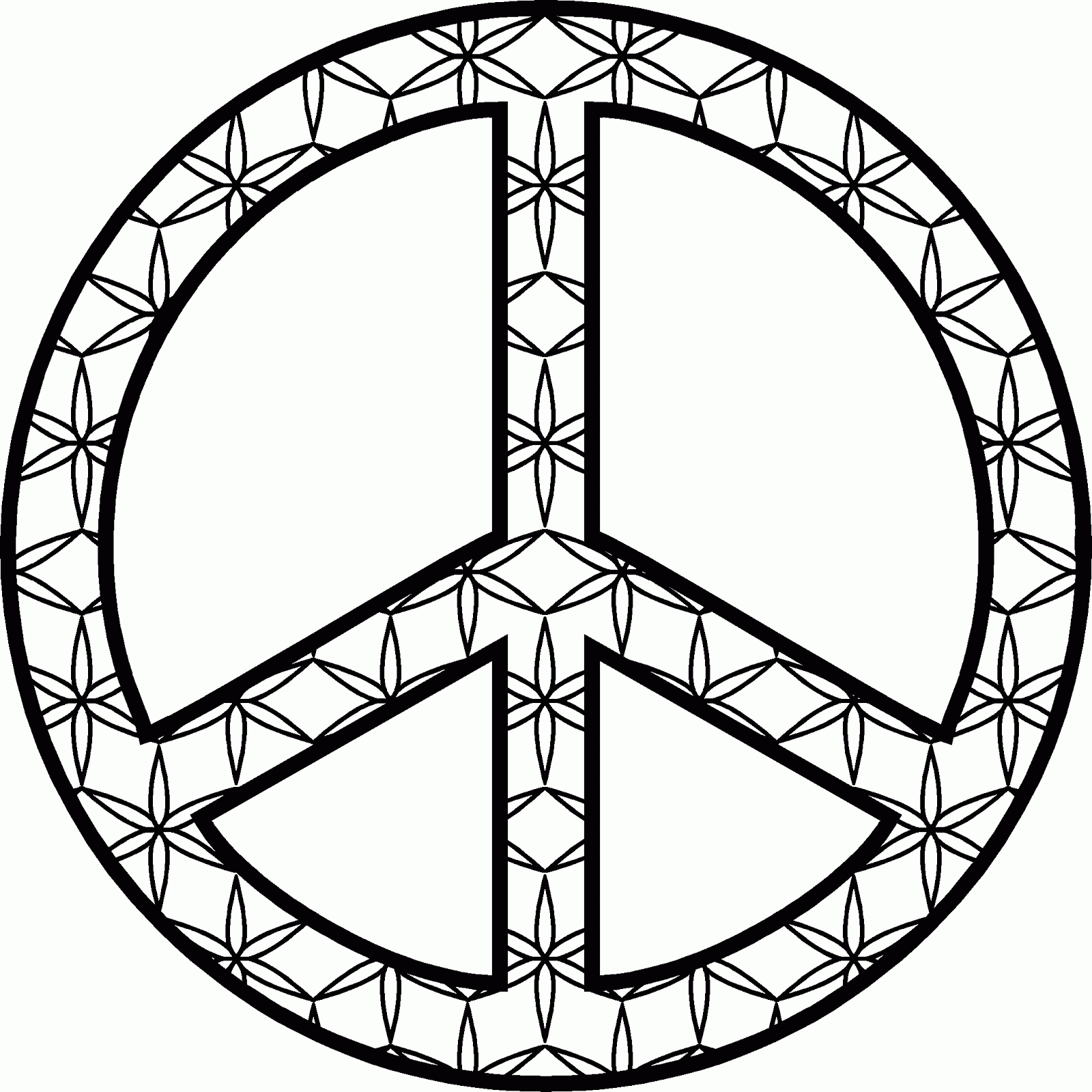 Peace Symbol Coloring Pages At GetColorings Free Printable 