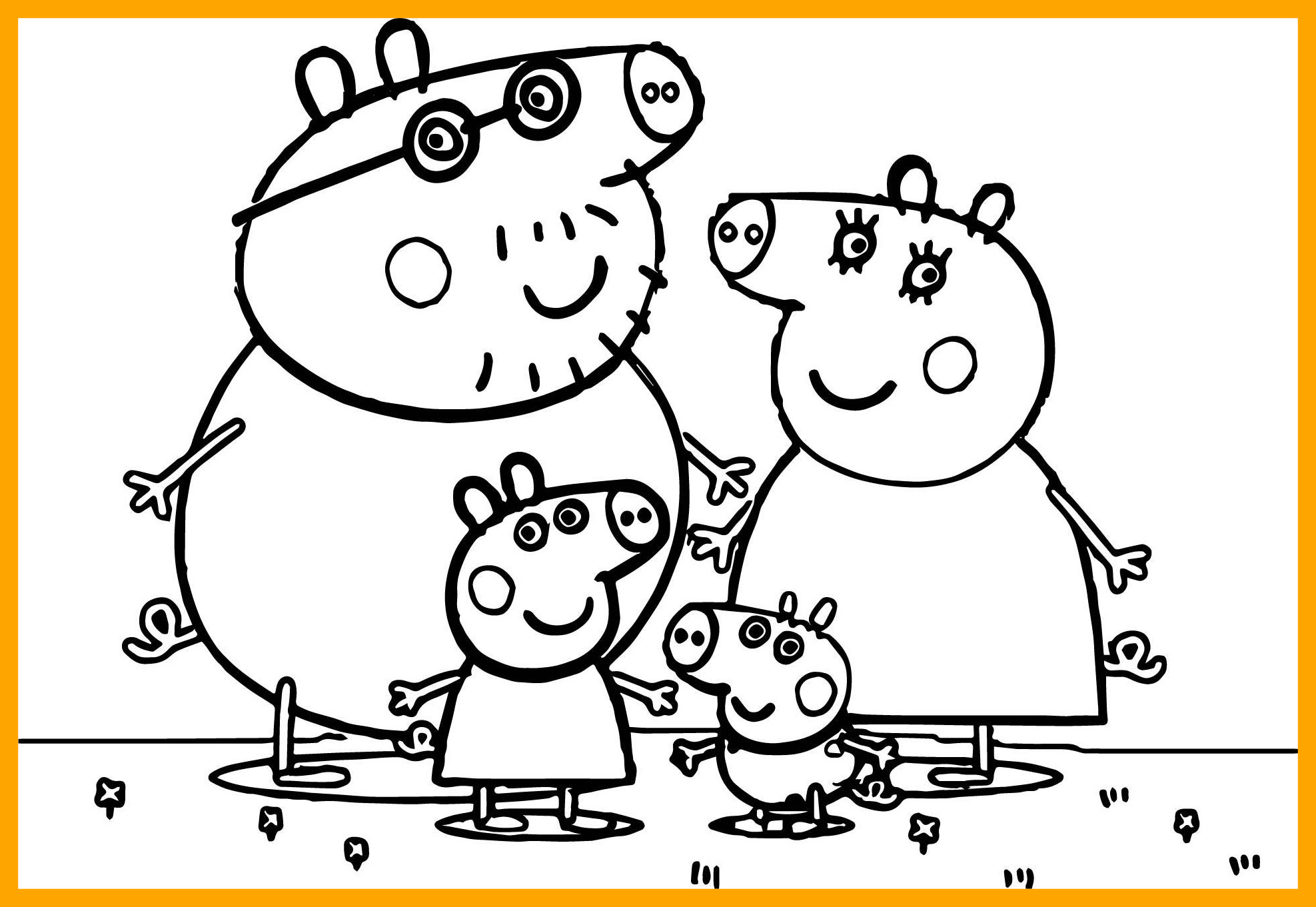 Peppa Pig Coloring Pages Online at GetColoringscom Free