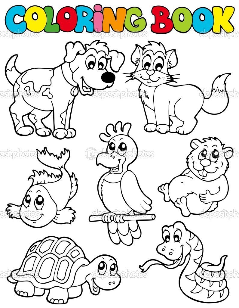 Pet Animals Coloring Pages at Free printable