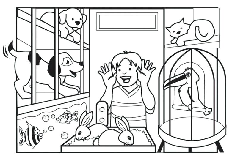 Pet Store Coloring Pages at GetColorings.com | Free printable colorings