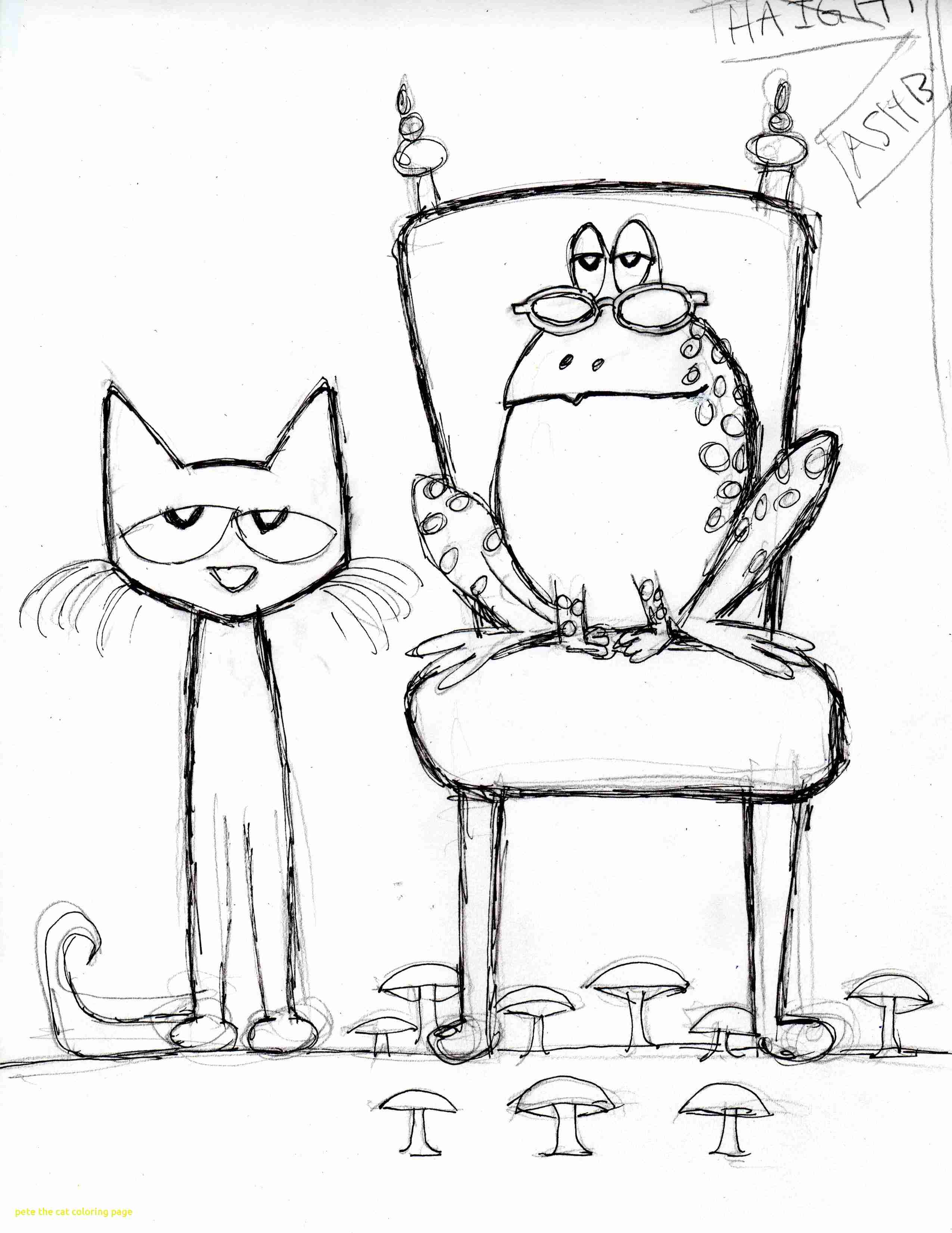 Pete the Cat Coloring Page 6