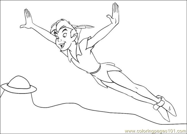 Peter Pan Flying Coloring Pages At Getcolorings.com 