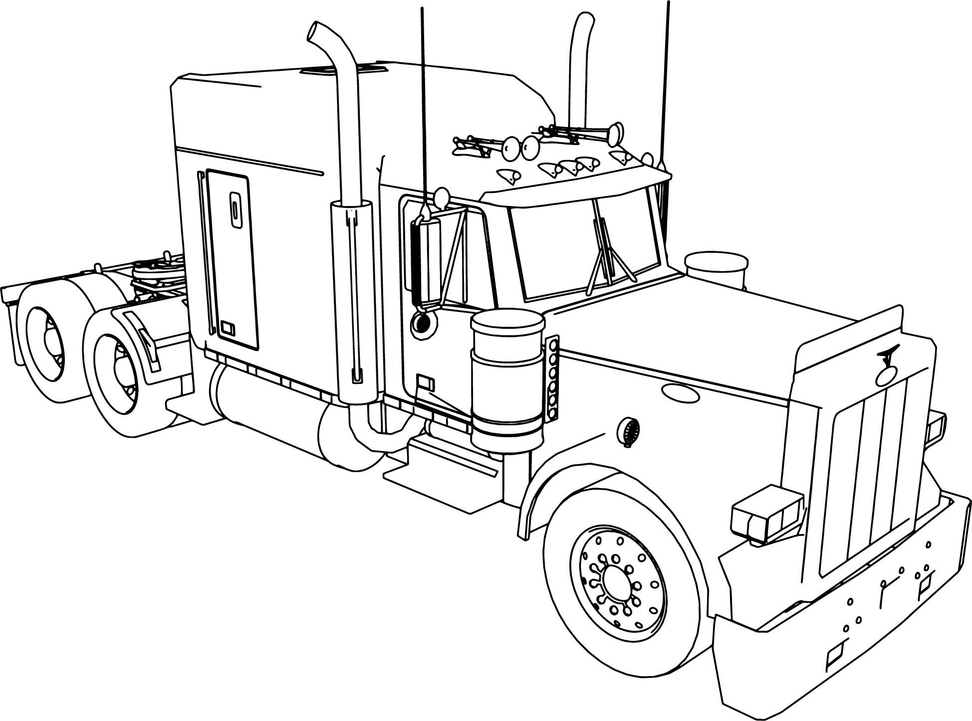 Peterbilt Coloring Pages at Free