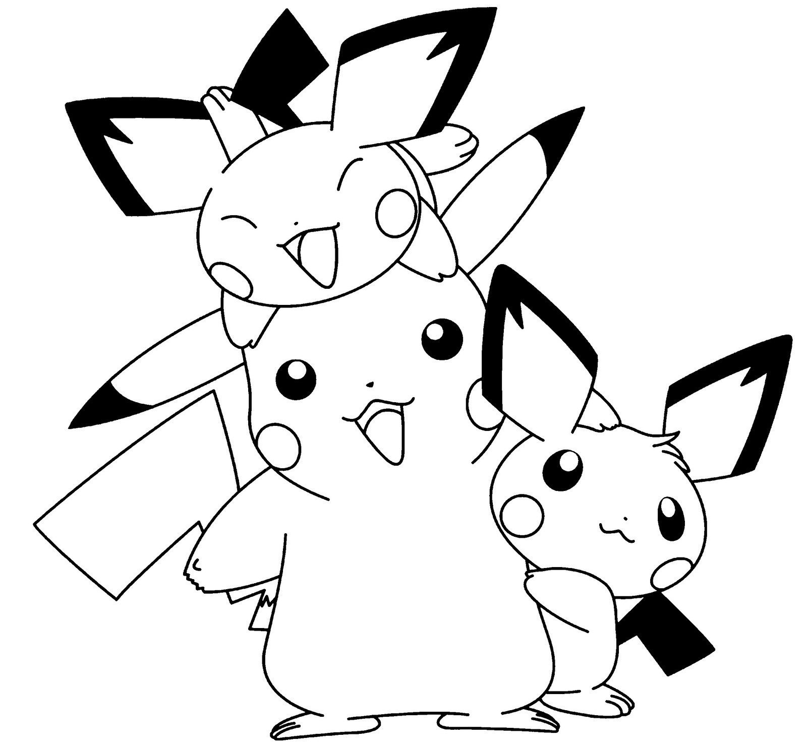 Pichu Pokemon Coloring Pages at GetColorings.com | Free printable