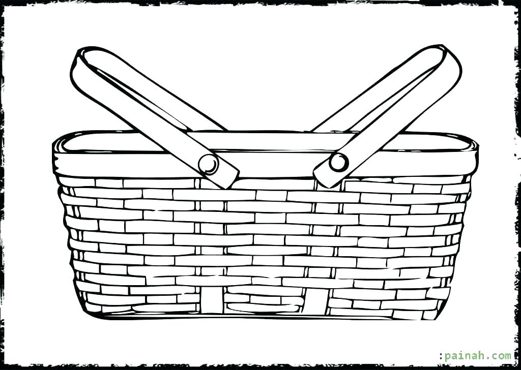 picnic basket coloring page