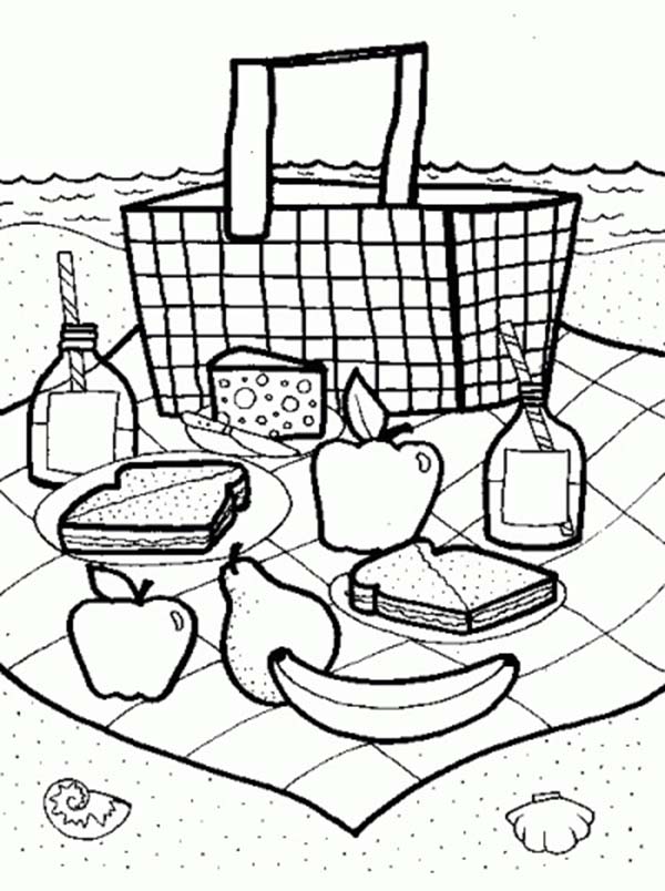 Picnic Coloring Pages at GetColorings.com | Free printable colorings