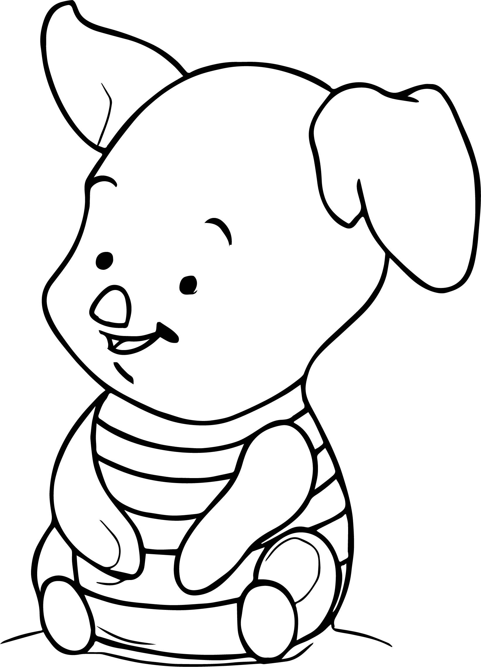 Cute Pig Coloring Pages Sketch Coloring Page