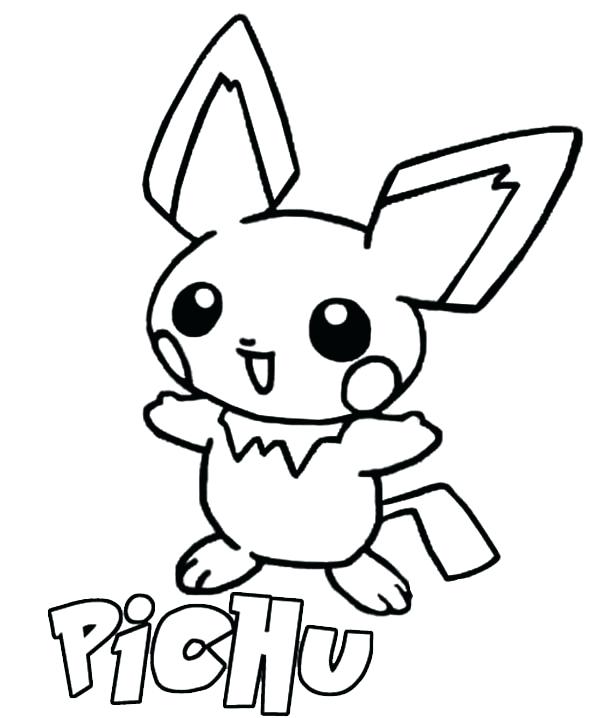 Pichu Coloring Pages Coloring Pages Kids