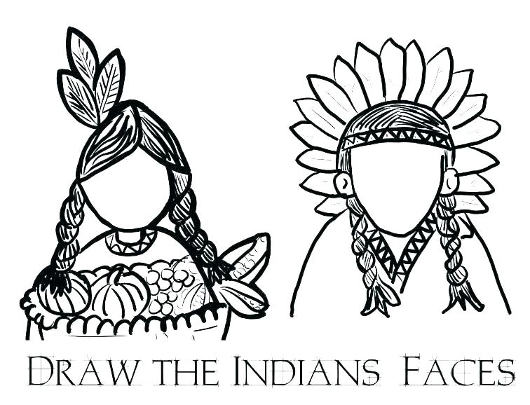 Pilgrim And Indian Coloring Pages Thanksgiving at GetColorings.com