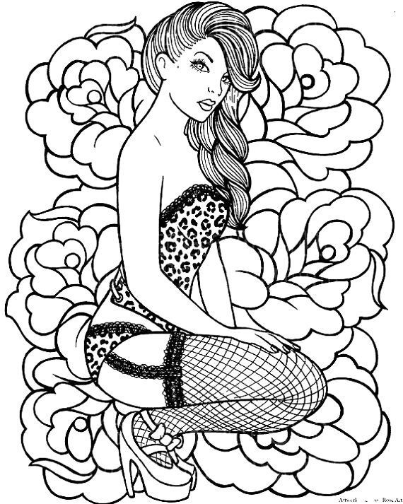Pin Up Coloring Pages at GetColoringscom Free printable
