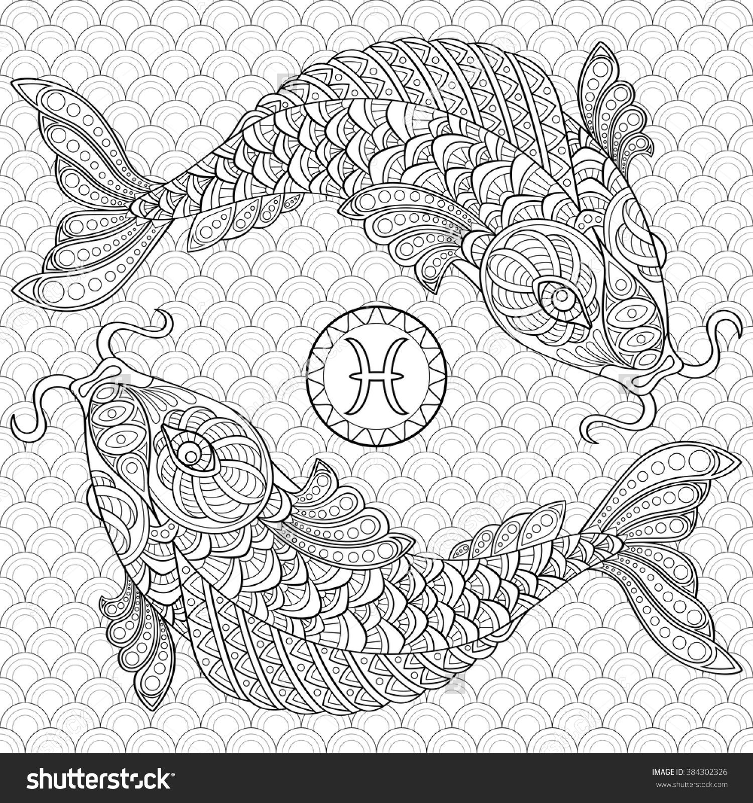 Pisces Coloring Pages at GetColorings.com | Free printable colorings