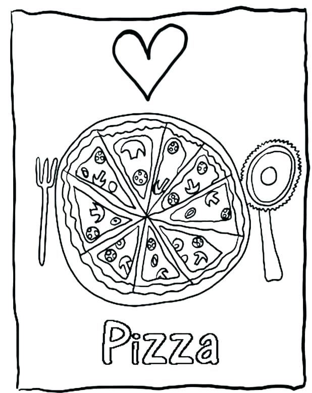 Pizza Coloring Pages To Print at Free