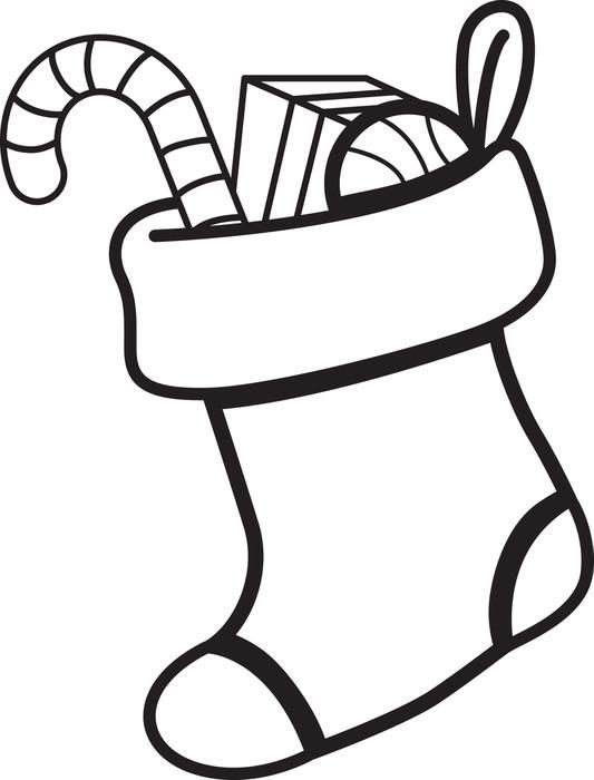 Plain Christmas Stocking Coloring Pages at GetColorings ...