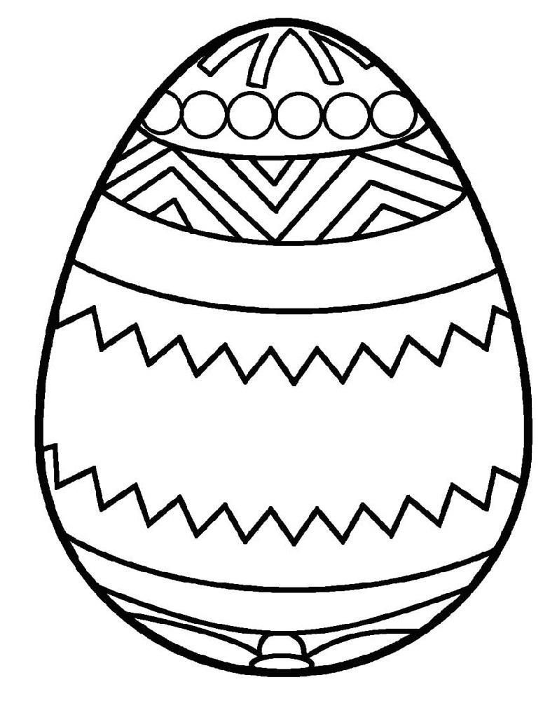 Plain Easter Egg Coloring Pages at GetColorings.com | Free printable