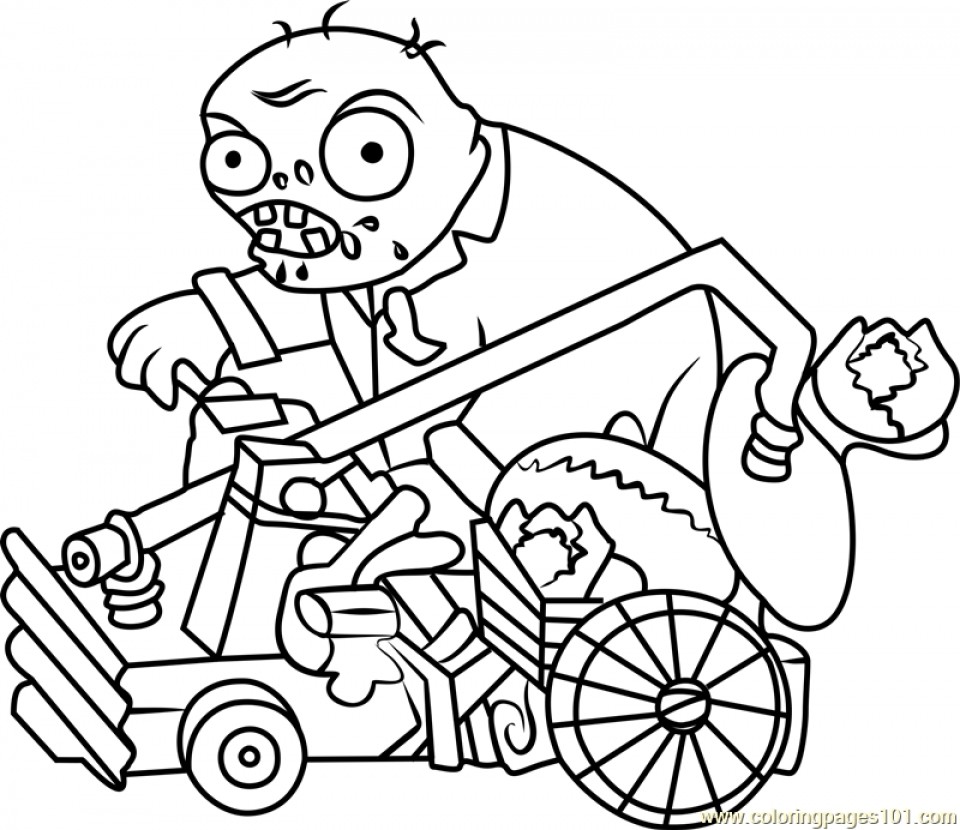 Plants Vs Zombies Coloring Pages For Kids at Free