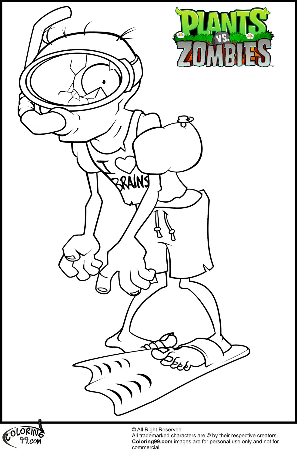 Plants Vs Zombies Garden Warfare Coloring Pages at