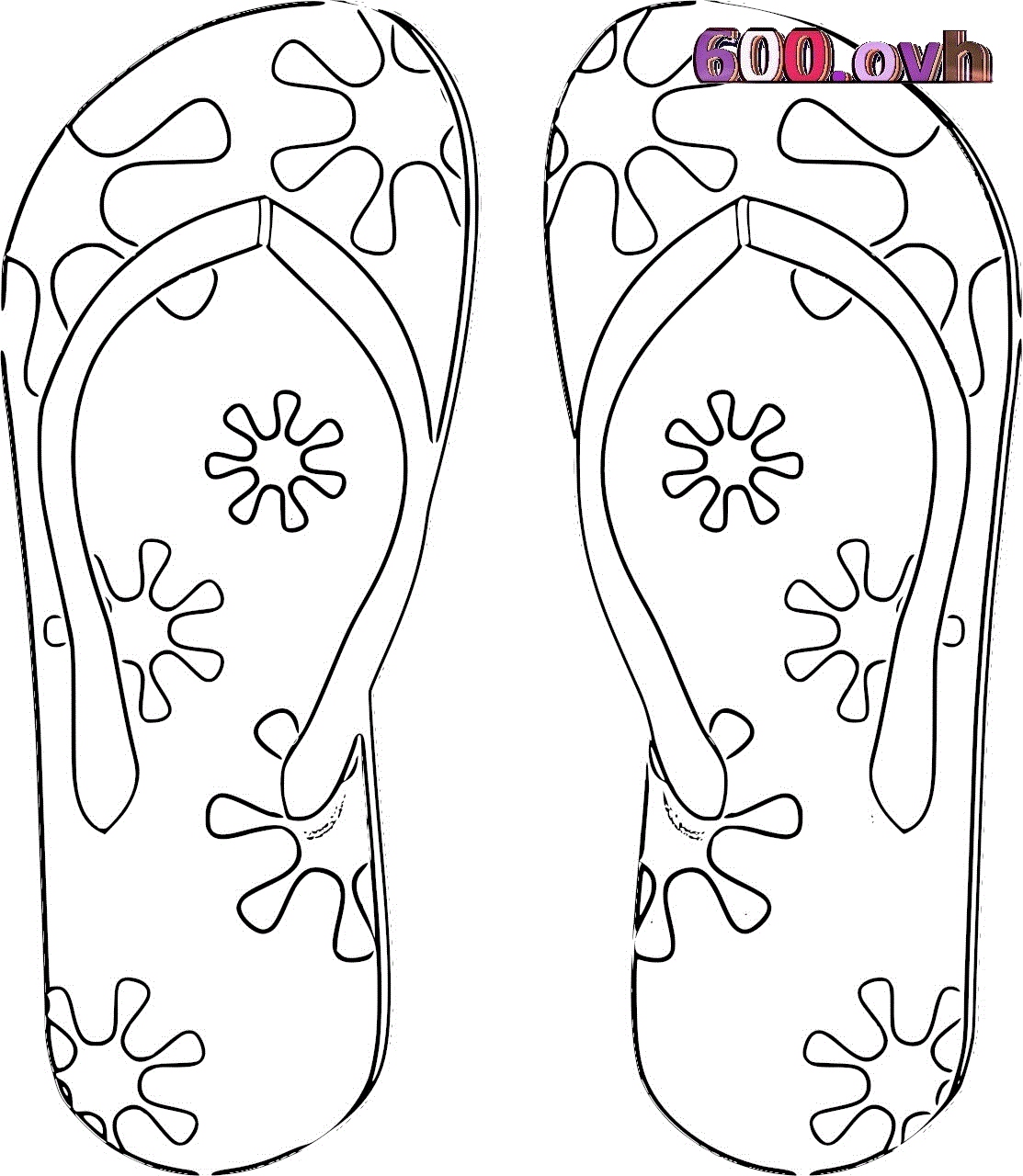 Printable Flip Flop Coloring Pages